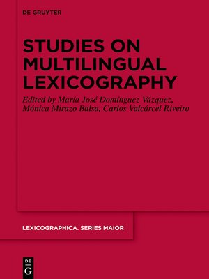 cover image of Studies on Multilingual Lexicography